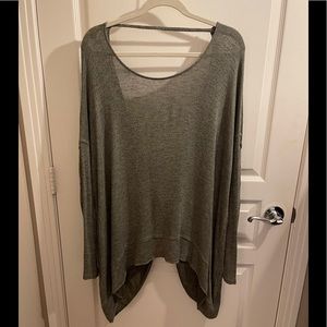 Free people twist open back sweater. Olive green NWT